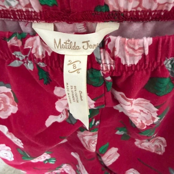Matilda Jane Raspberry Floral Ruffle pants - Picture 2 of 2